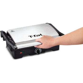 T-fal parrilla panini y asadora 2 en 1 inoxidable con placas antiadherentes - Image 4