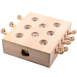 Juguete interactivo de madera para gatos