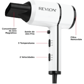 Revlon secadora de cabello crystal C blanca - Image 4