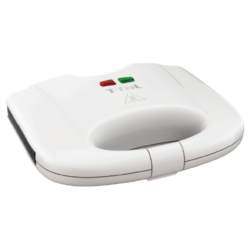 T-fal Sandwichera blanca con recubrimiento antiadherente